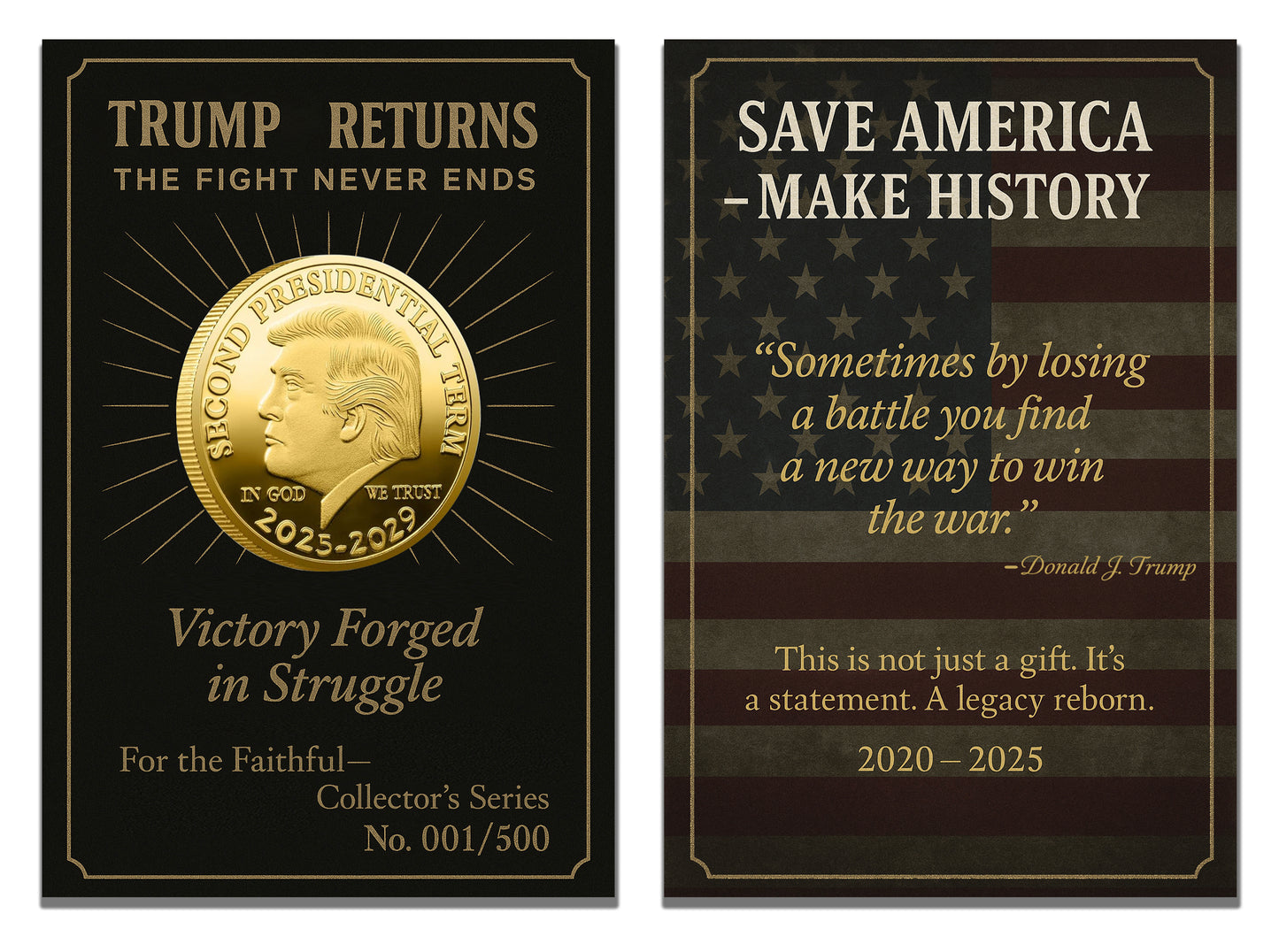 Donald Trump Gold Coin Set -- THE COMEBACK OF A LIFETIME.